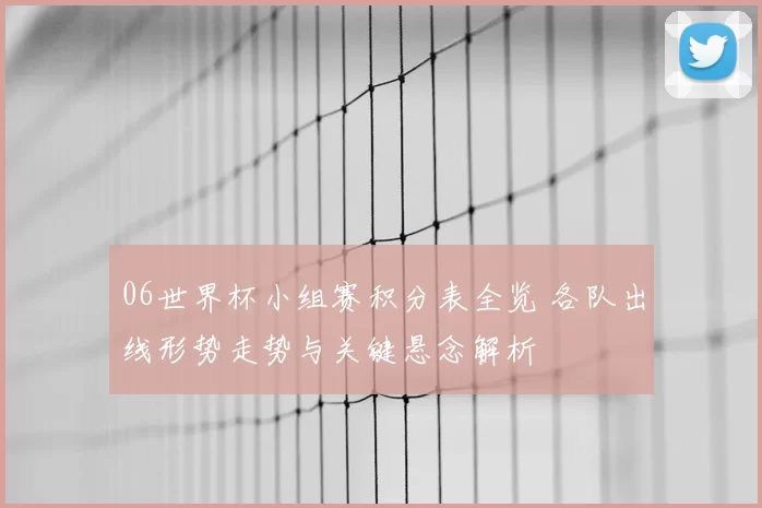06世界杯小组赛积分表全览 各队出线形势走势与关键悬念解析